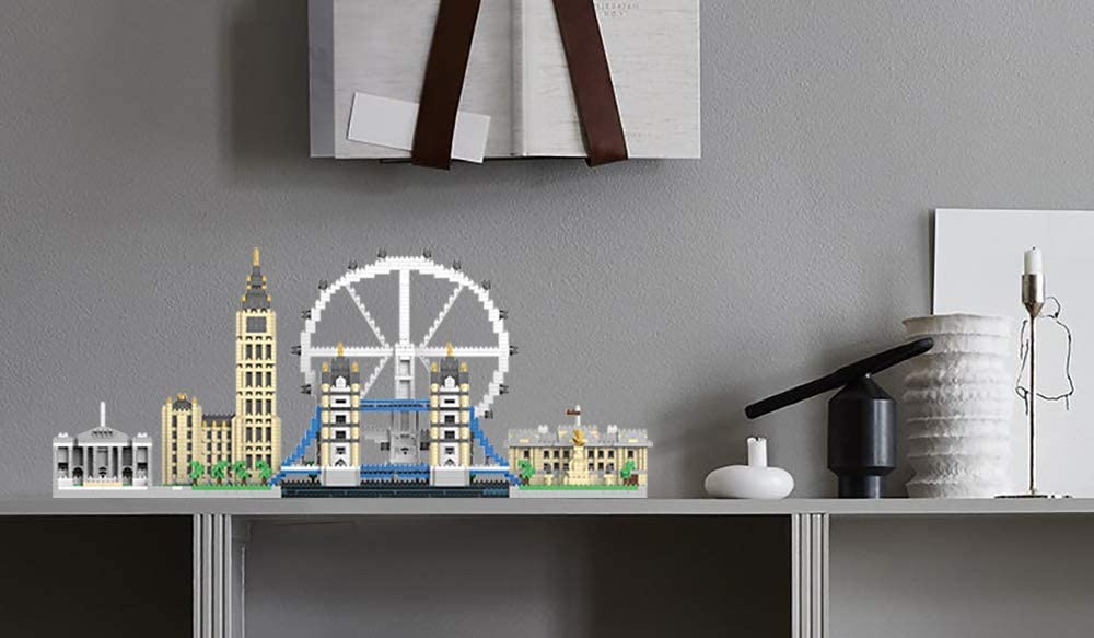 dOvOb Architecture London Skyline Collection Micro Mini Blocks Set Model Kit and Gift for Kids and Adults (3076 Pieces)