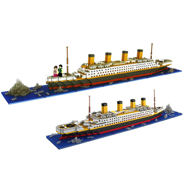 dOvOb Micro Mini Blocks Titanic Model Building Set with 2 Figure, 1872 Piece Mini Bricks Toy, Gift for Adults and Kids
