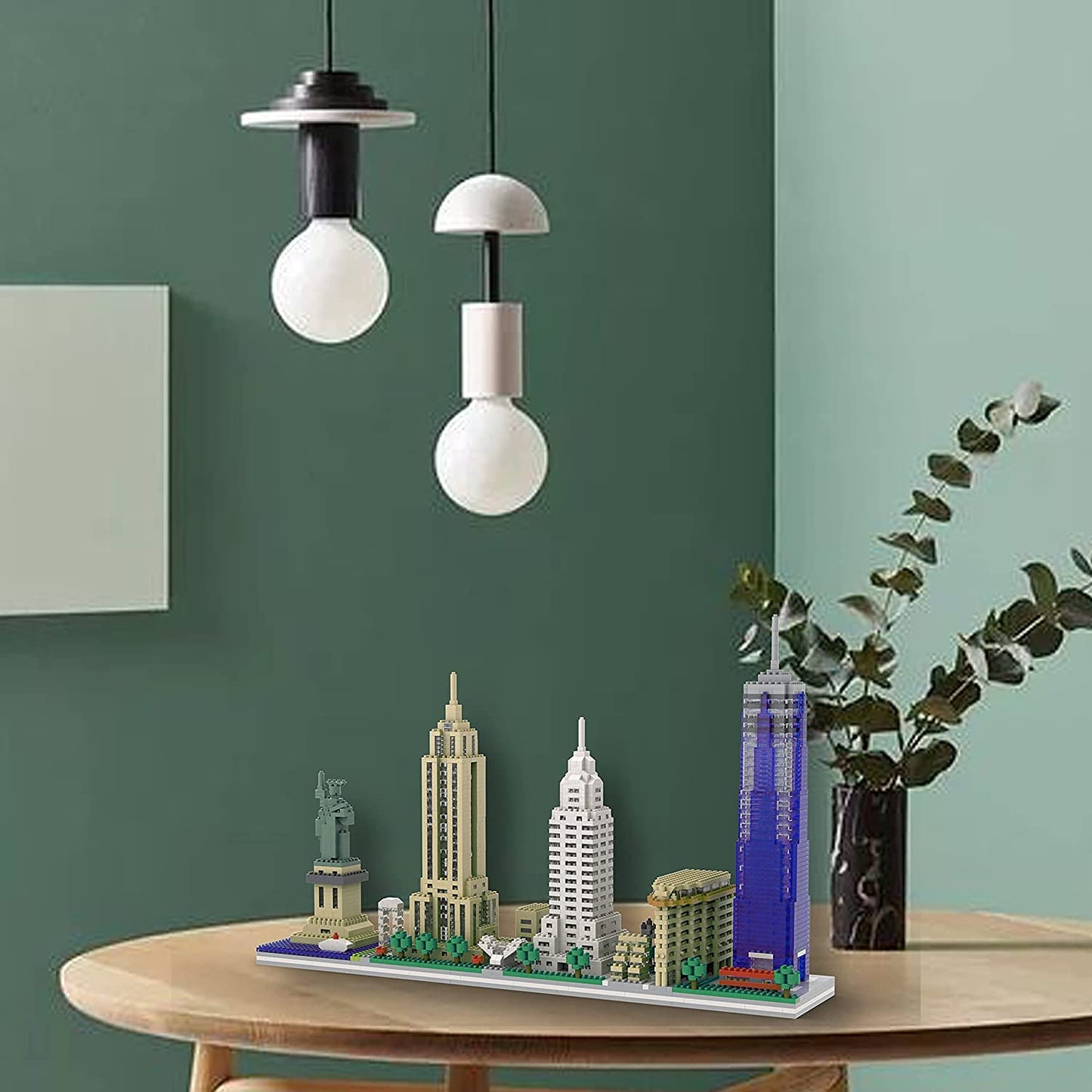 dOvOb Architecture New York Skyline Micro Mini Blocks Building Set, 3048 Pieces Bricks,3D Puzzle Collection Model Kit as Gift for Adults or Kids