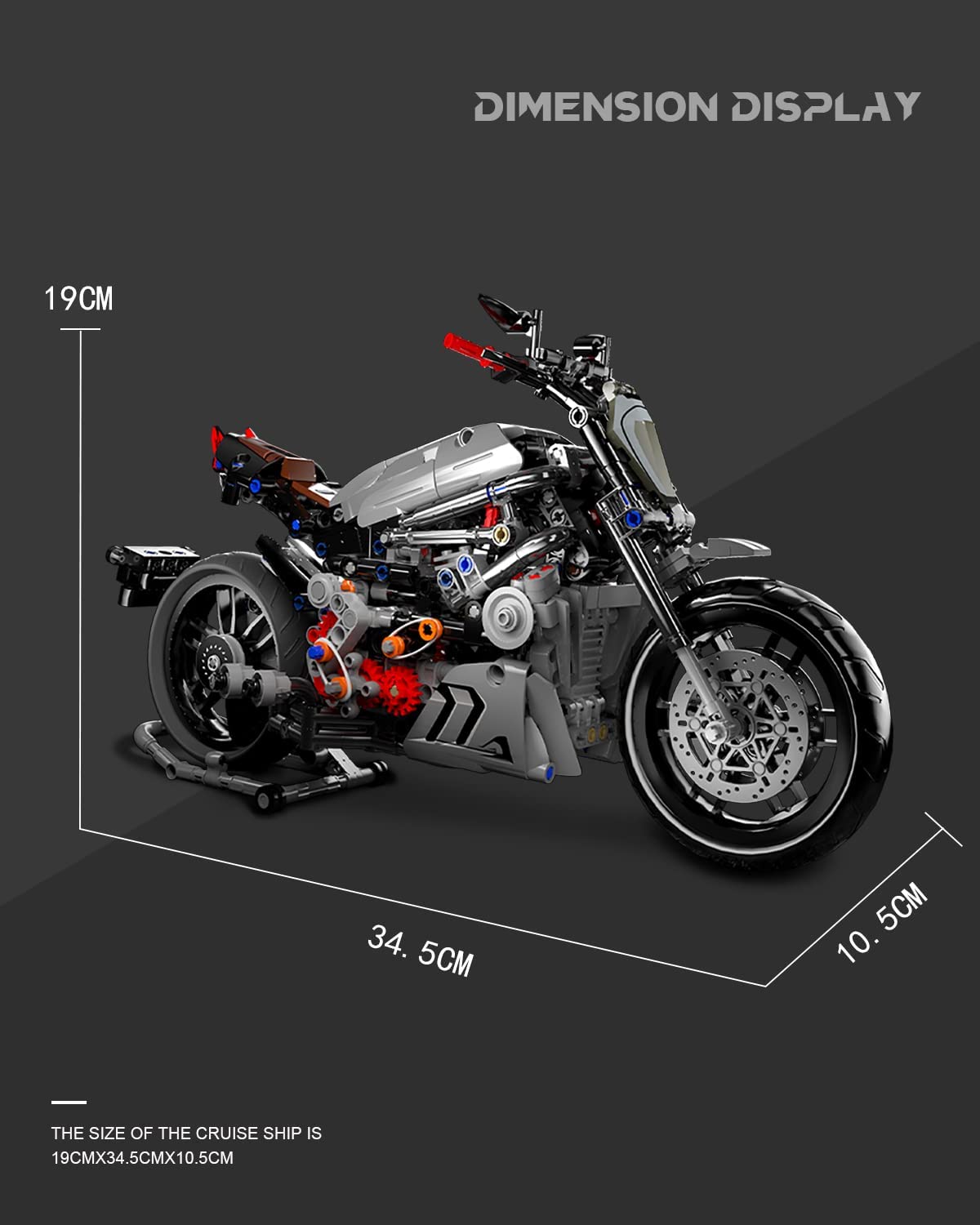 dOvOb Motorcycle Building Blocks Set, 827 Pieces Bricks, Compatible with Major Brands