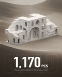 Architectural Transformable White Castle Building Blocks Set