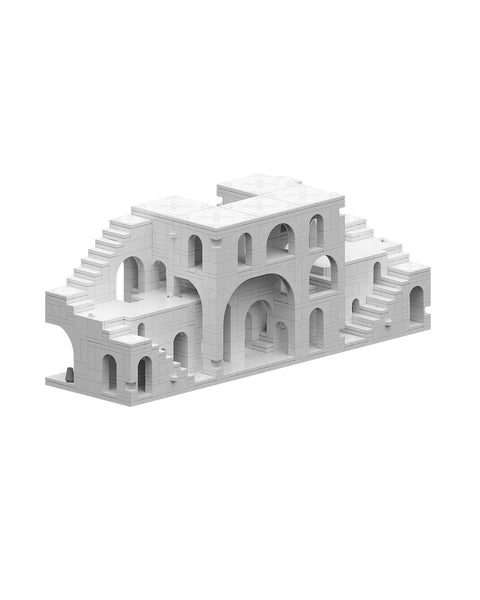 Architectural Transformable White Castle Building Blocks Set