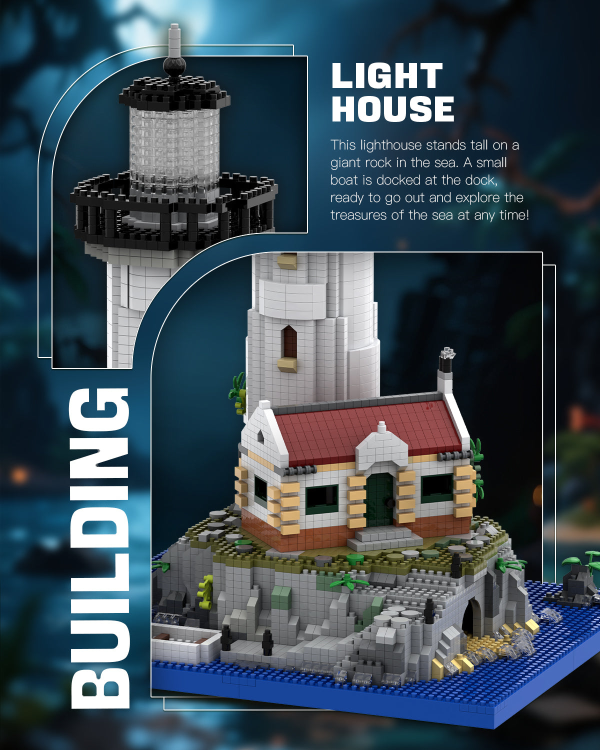 Architectural Light House Micro Mini Building Set
