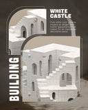 Architectural Transformable White Castle Building Blocks Set