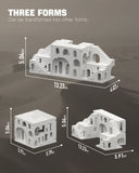 Architectural Transformable White Castle Building Blocks Set