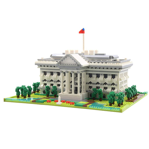 dOvOb Architecture White House Micro Mini Blocks (2021PCS) - 3D Puzzle Building Blocks Set Toys for Kids or Adult
