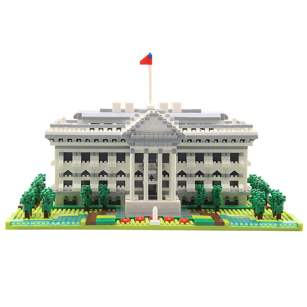 dOvOb Architecture White House Micro Mini Blocks (2021PCS) - 3D Puzzle Building Blocks Set Toys for Kids or Adult