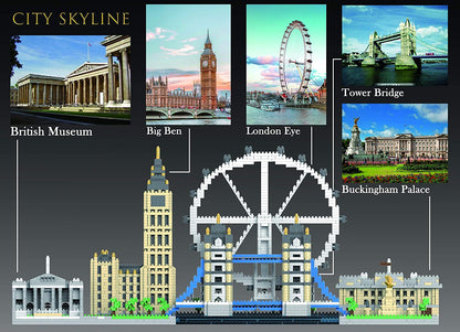 dOvOb Architecture London Skyline Collection Micro Mini Blocks Set Model Kit and Gift for Kids and Adults (3076 Pieces)