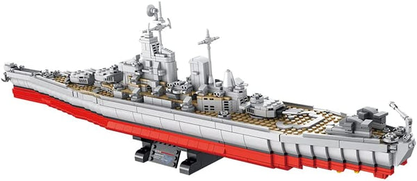 dOvOb Military USS Iowa Model Building Blocks Kit, 1712 Pieces Bricks, STEM Toys for Kits or Adult