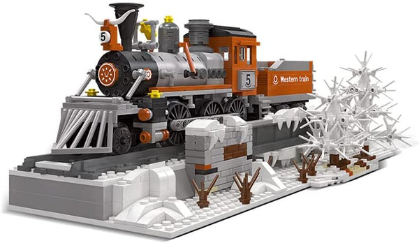 dOvOb Christmas Steam Train Building Kit with Train Track, Collectible Steam Locomotive Display Toys Set for Kids and Adult (853 PCS)