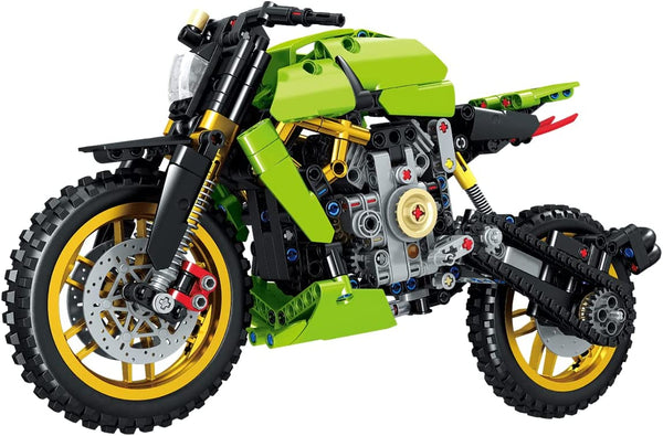 dOvOb Racing Motorcycle Building Blocks Set, 640 Pieces Bricks, Compatible with Major Brands