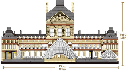dOvOb Architecture Louvre Micro Building Blocks Set（3377PCS） - World Famous Architectural Model Toys Gifts for Kid and Adult