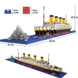 dOvOb Micro Mini Blocks Titanic Model Building Set with 2 Figure, 1872 Piece Mini Bricks Toy, Gift for Adults and Kids