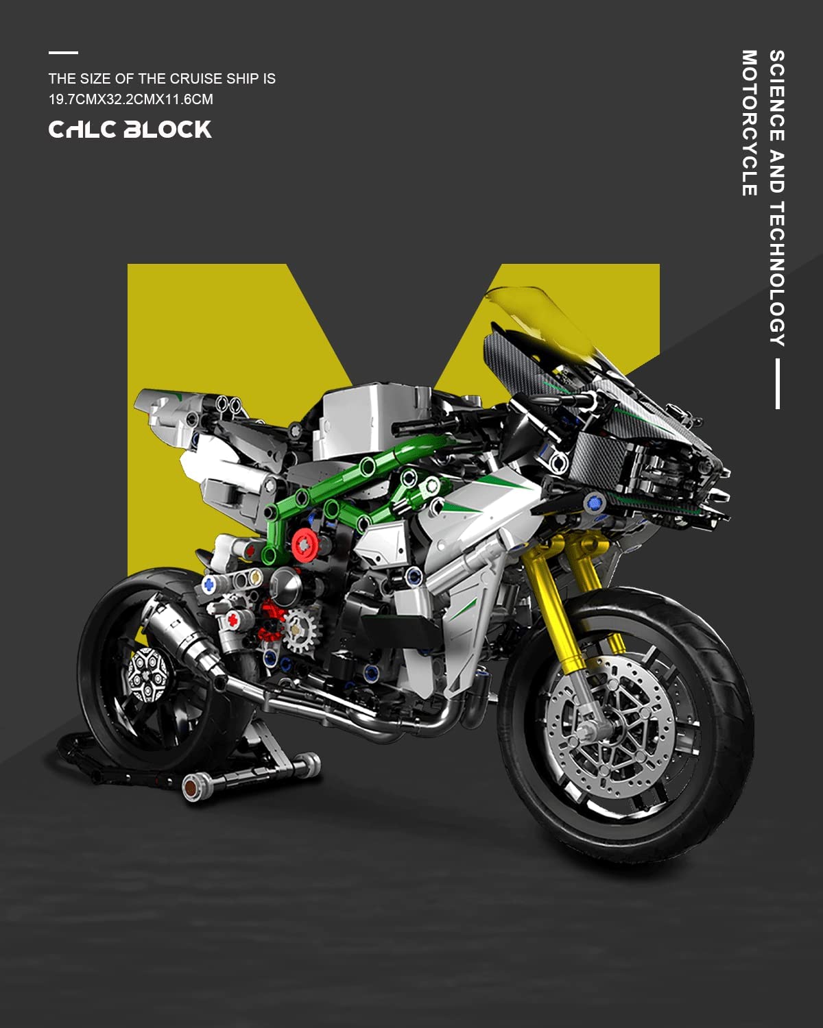 dOvOb Motorcycle Building Blocks Set, 858 Pieces Bricks, Compatible with Major Brands