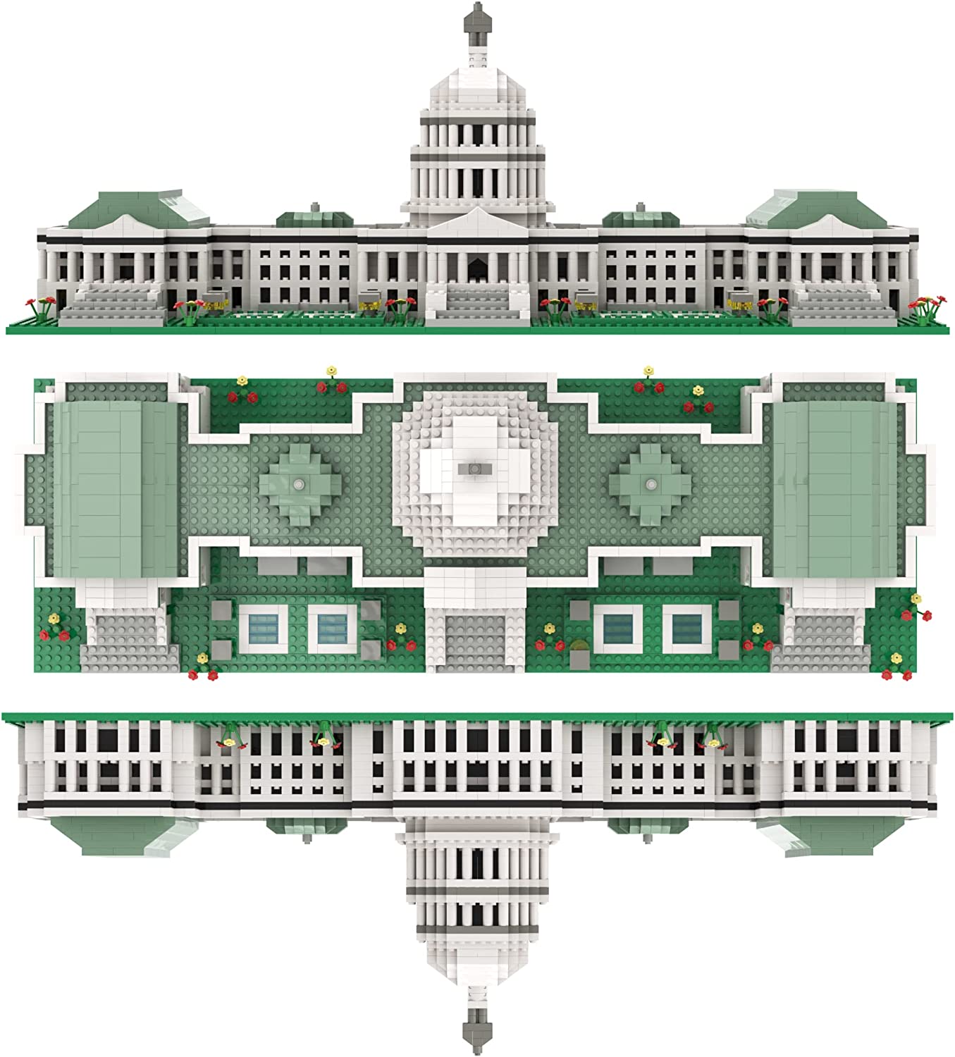 dOvOb Micro Mini Blocks United States Capitol Building Set, 2888 Pieces Bricks, 3D Puzzle Collection Model Kit as Gift for Adults or Kids