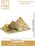 dovob Architecture Pyramid of Khufu Micro Block Building Set 3D Puzzle Toy (1456 pcs) Gift for Adults and Kids