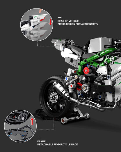 dOvOb Motorcycle Building Blocks Set, 858 Pieces Bricks, Compatible with Major Brands