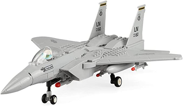 dOvOb Military F-15 Eagle Fighter Jet Building Blocks Set, Army Plane Toys as Gift for Kids or Adult (270 Pieces)