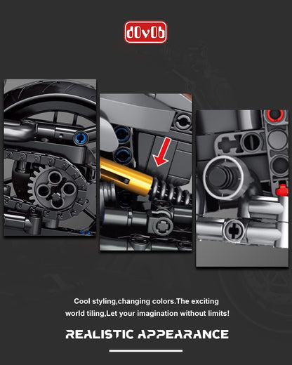 dOvOb Motorcycle Building Blocks Set, 827 Pieces Bricks, Compatible with Major Brands