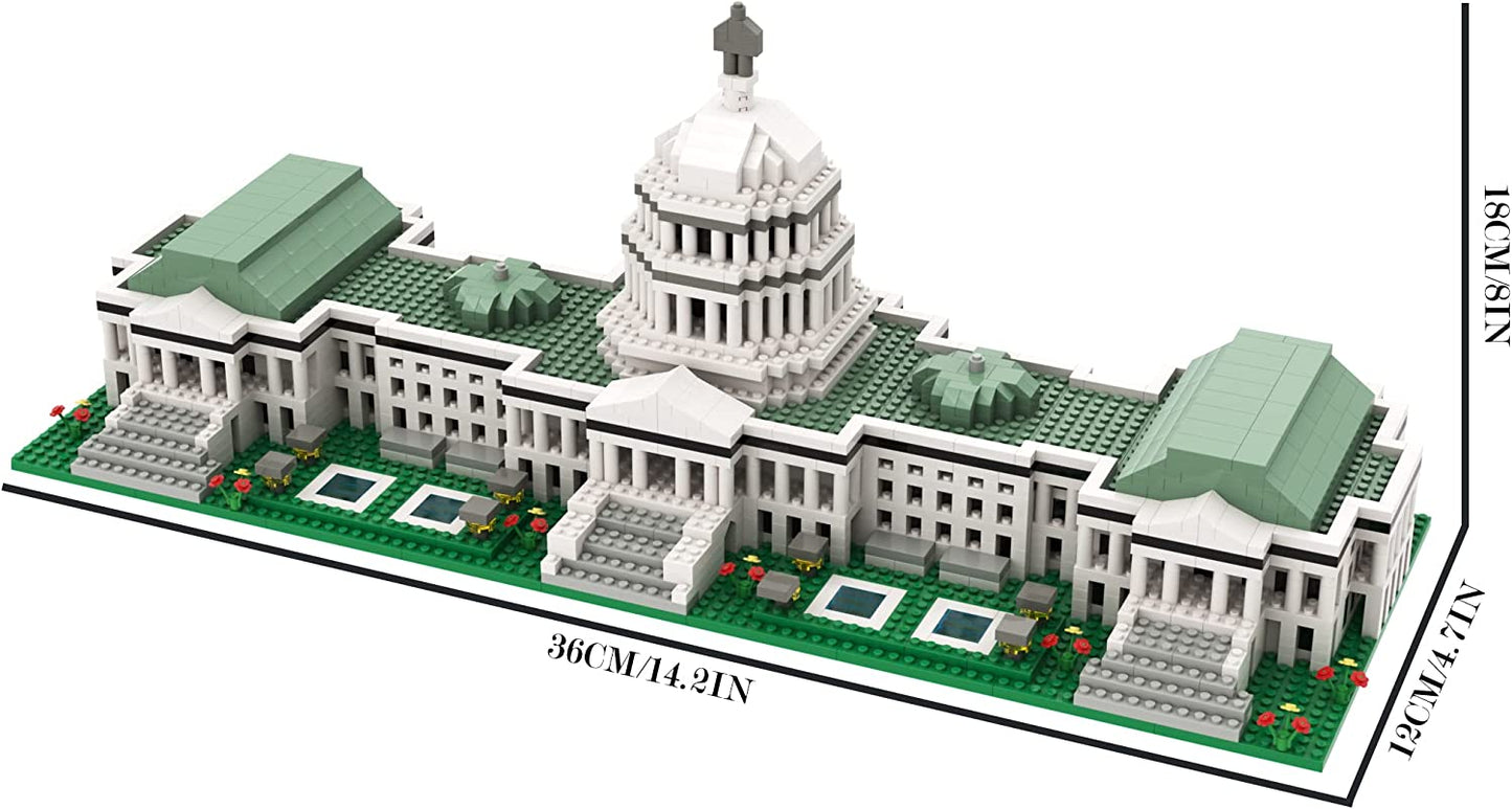dOvOb Micro Mini Blocks United States Capitol Building Set, 2888 Pieces Bricks, 3D Puzzle Collection Model Kit as Gift for Adults or Kids