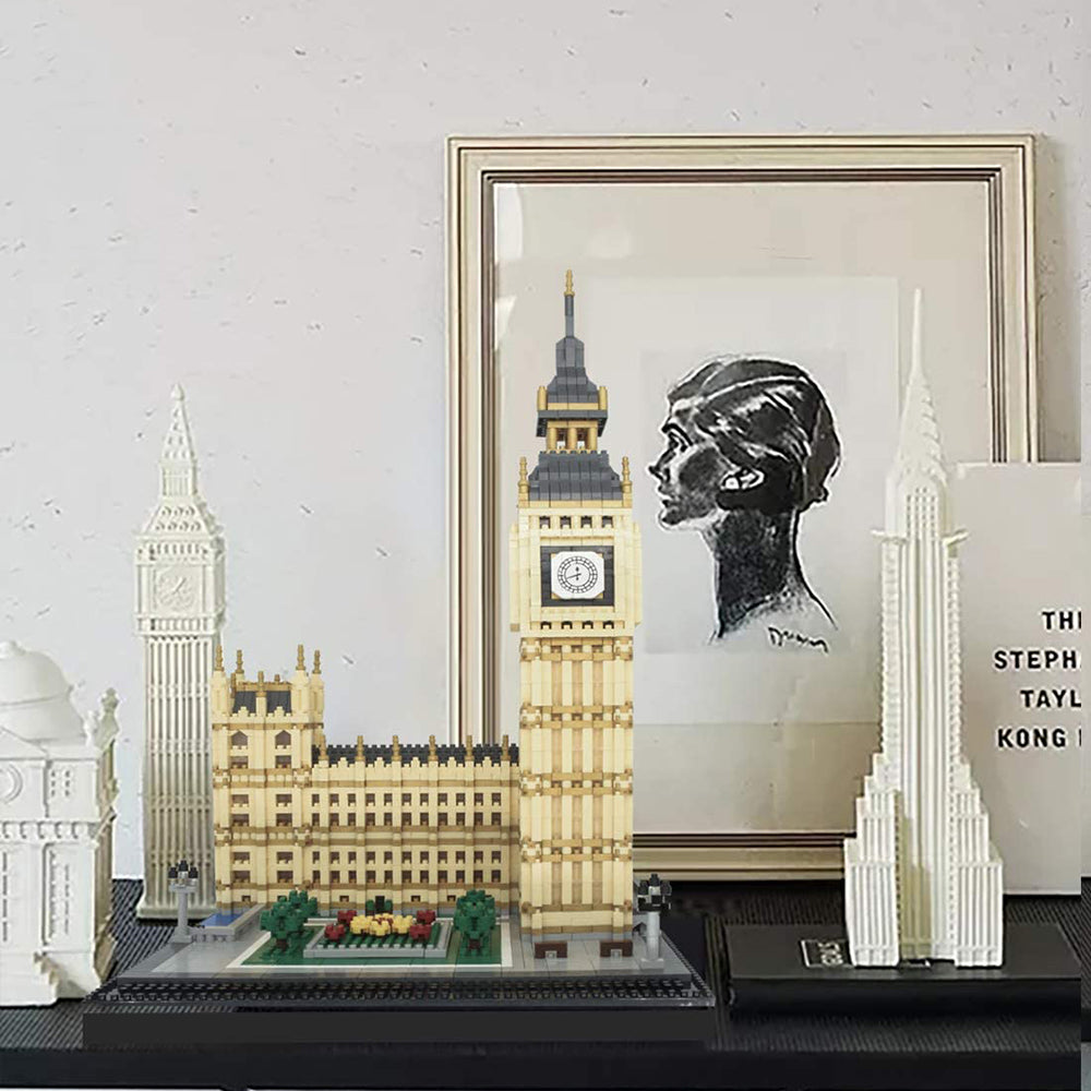 dOvOb Micro Blocks Big Ben Building Blocks Set (3600PCS) - World Famous Architectural Model Toys Gifts for Kid and Adult
