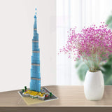 dOvOb Architecture Burj Khalifa Micro Blocks Set, Dubai Landmarks 3D Puzzle Toy, 1681 Pieces Mini Bricks, Gift for Adults and Kids