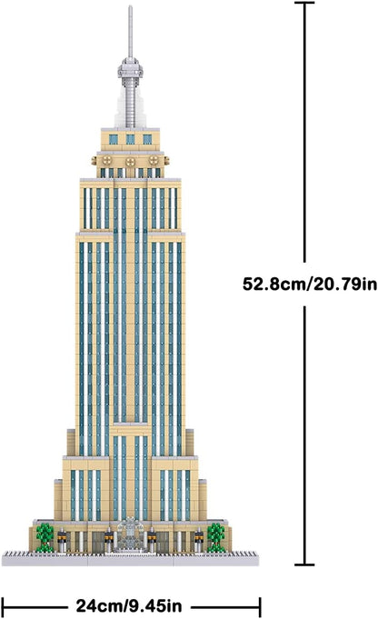 dOvOb Architecture Empire State Building Micro Blocks Set（3819PCS） - World Famous Architectural Model Toys Gifts for Kid and Adult
