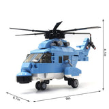 dOvOb Z-18 Utility Helicopter Building Bricks Set with 2 Figure, 375 Pieces Build Blocks Toy Gift for Kid and Adult
