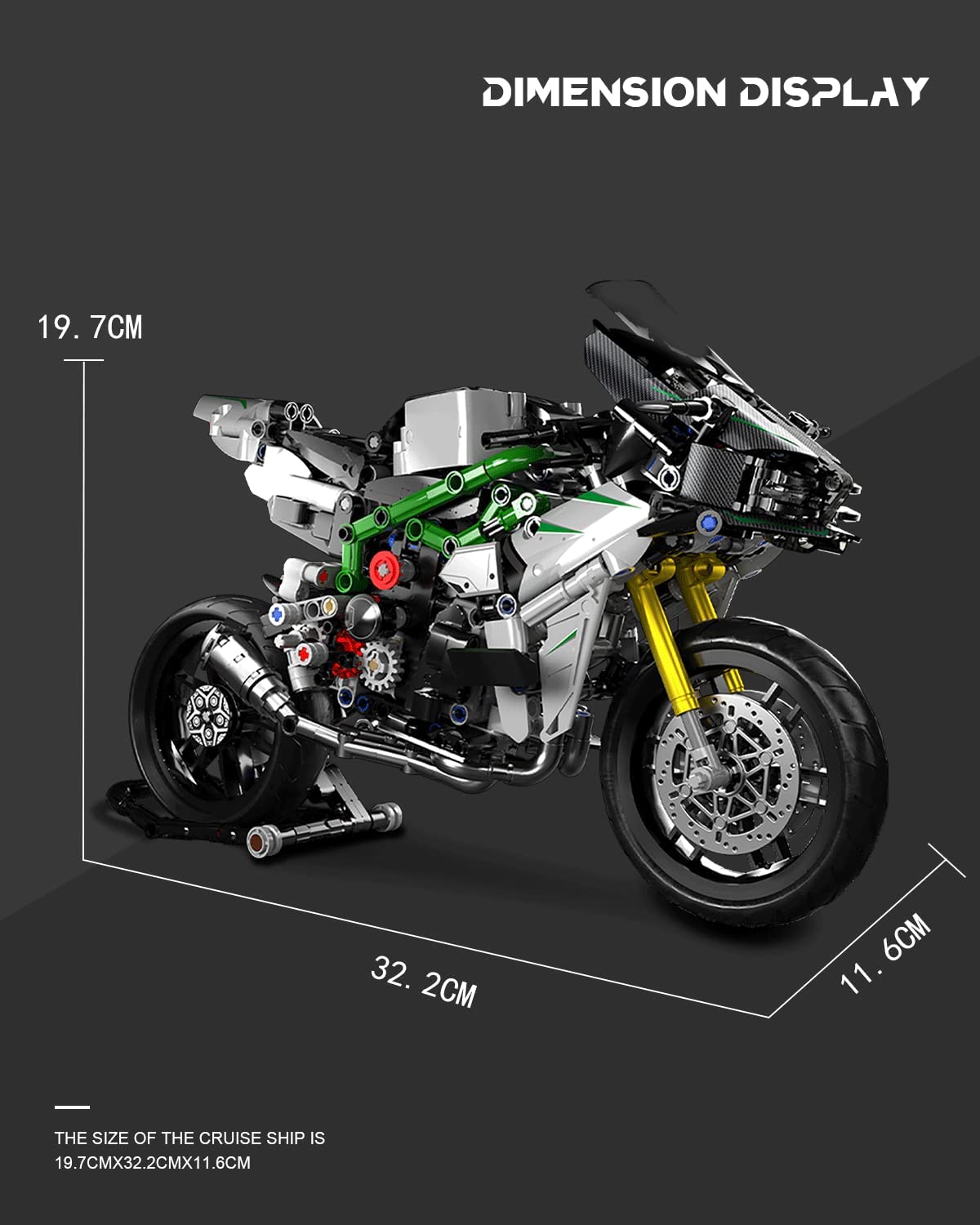dOvOb Motorcycle Building Blocks Set, 858 Pieces Bricks, Compatible with Major Brands