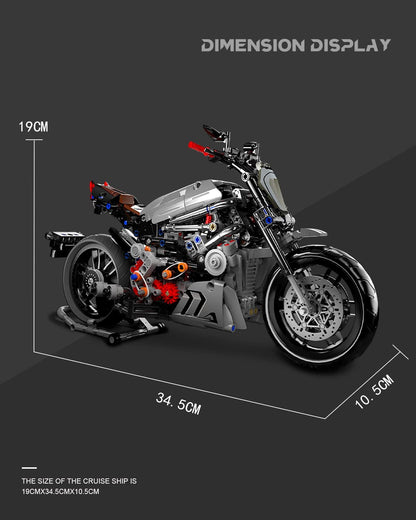 dOvOb Motorcycle Building Blocks Set, 827 Pieces Bricks, Compatible with Major Brands